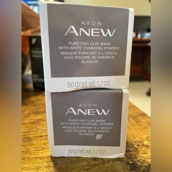 🧑🏾QTY 2 PURIFYING CLAY MASK Anew Avon White Charcoal Powder Remove Impurities - Picture 6 of 11